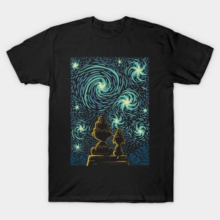 Starry Winter Night - A Tribute to Friendship and Togetherness, Van Gogh Style T-Shirt